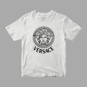 Cotton Unisex Luxury Short Sleeve Shirt Greek Medusa T Shirt White Black